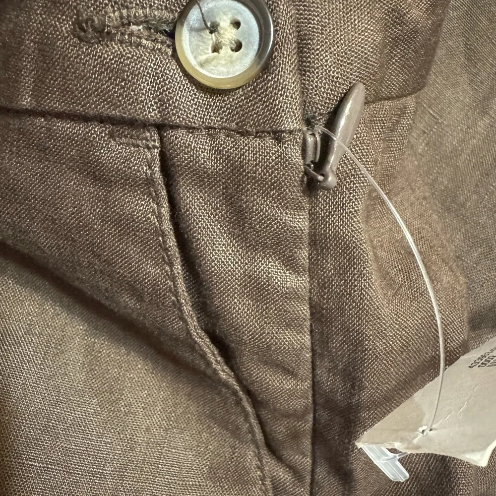 NWT OLD NAVY RETAL: $44 SUMMER CHOCOLATE LINEN ANKLE PANT SZ: 2 #Y - Picture 3 of 11